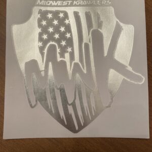 silver mwk shield decal